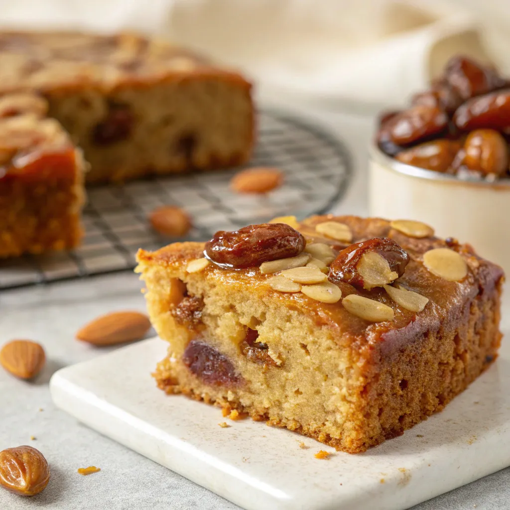 Honey Date Almond Cake