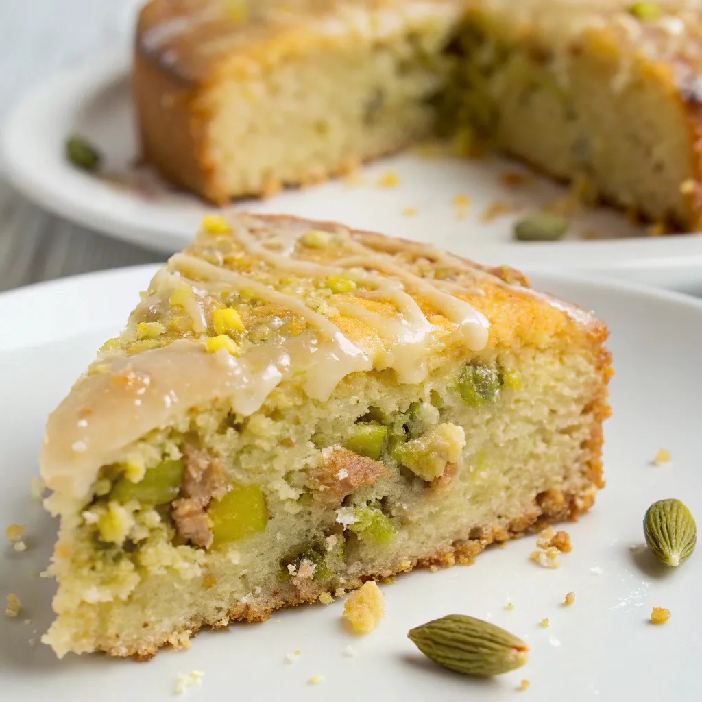 Lemon Coconut Pistachio Cake