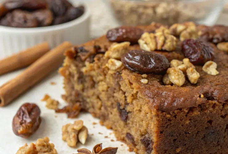 Nutty Date and Walnut Cake with a Hint of Warm Spices