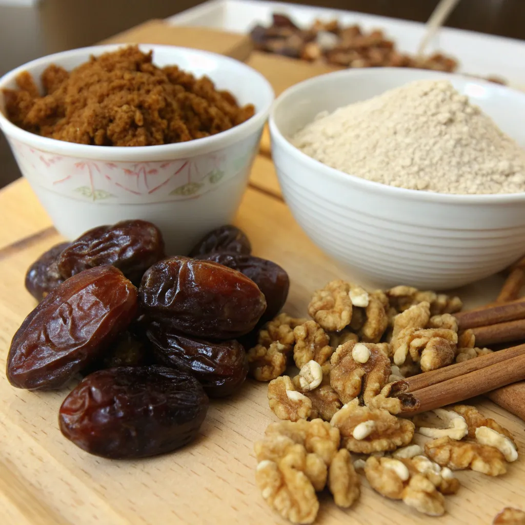 Nutty Date and Walnut Cake with a Hint of Warm Spices