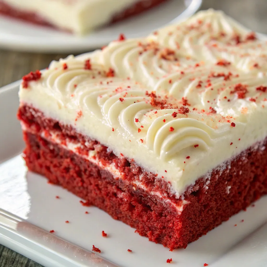 Red Velvet Sheet Cake with Frosting
