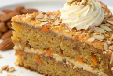Sliced Carrot & Almond Cake