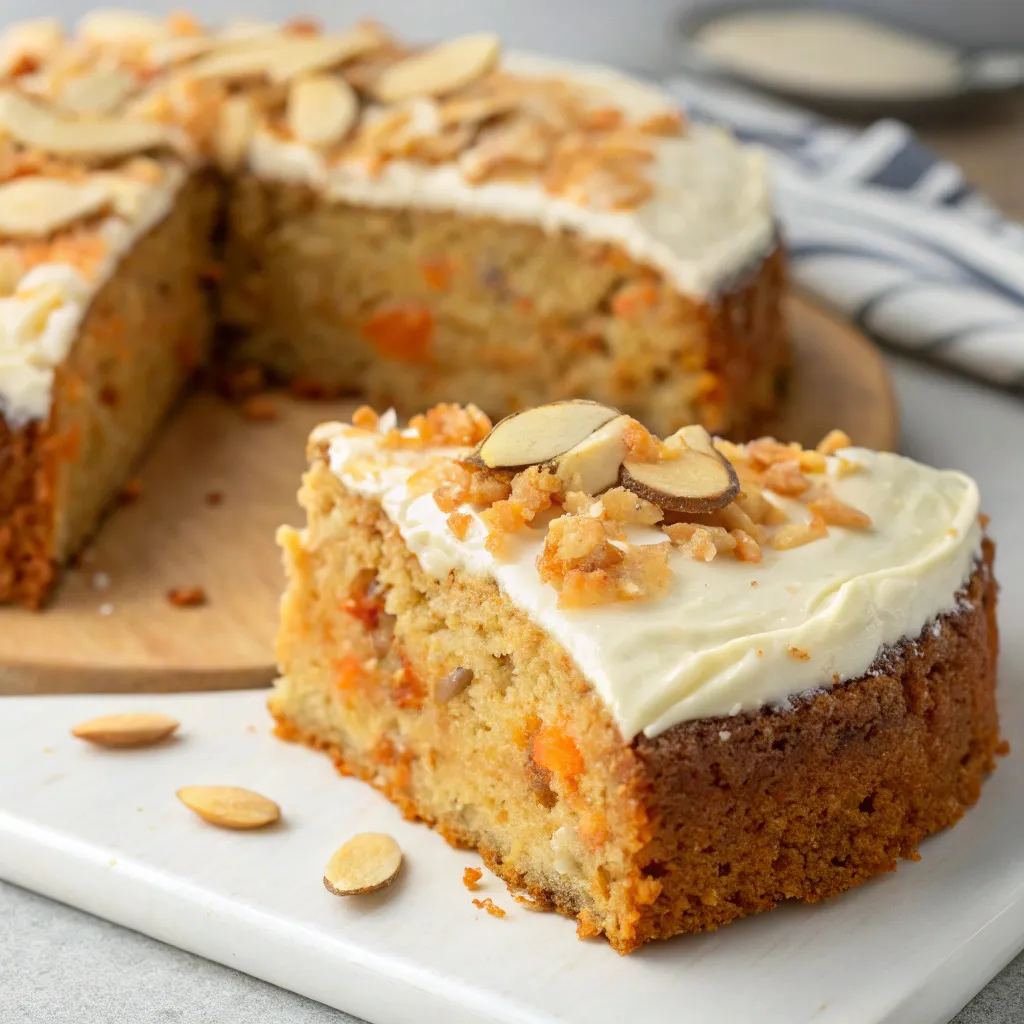 Sliced Carrot & Almond Cake