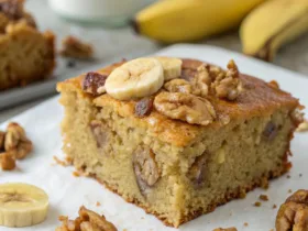 Soft Banana Walnut Cake