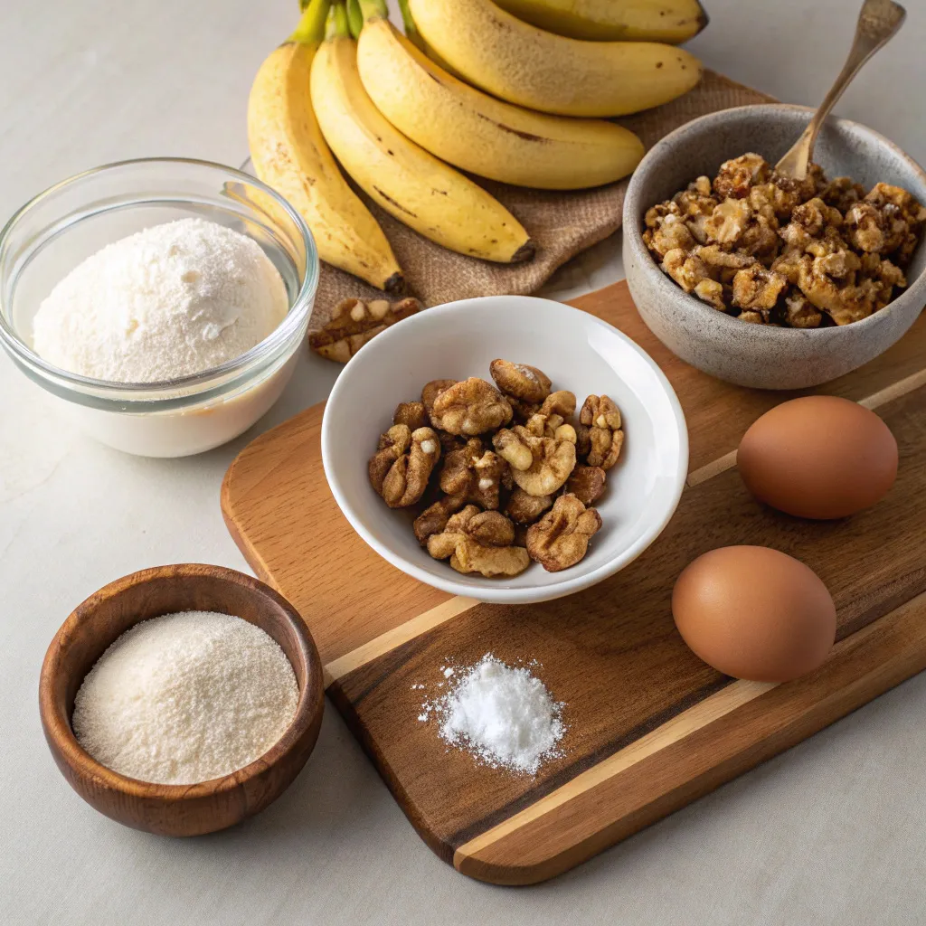 Soft Banana Walnut Cake