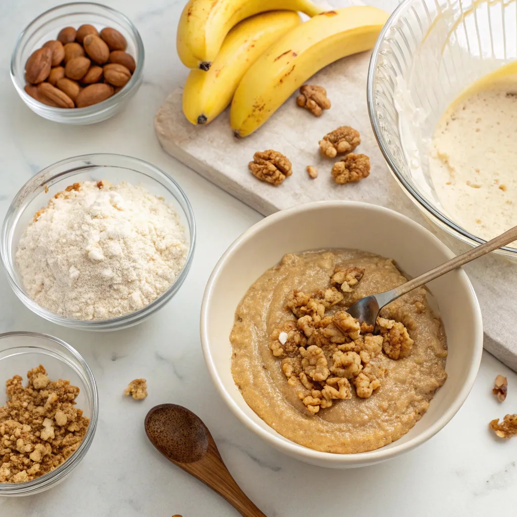Soft Banana Walnut Cake