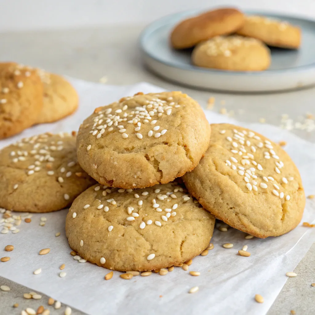Soft Sesame Tahini Cookies Recipe
