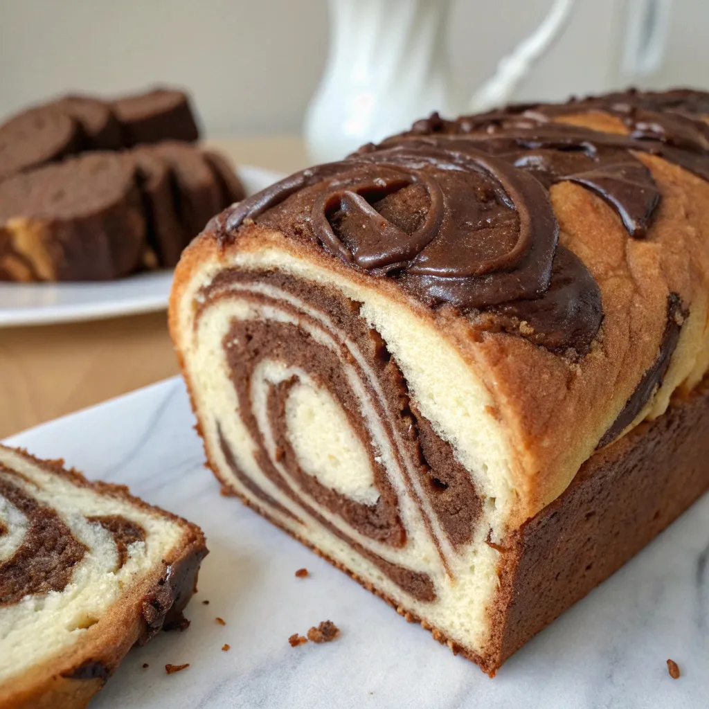 Spectacular Chocolate Marble Bread