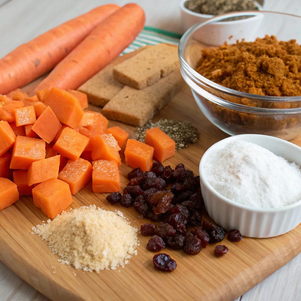 Sweet Potato Rum Carrot Cake Squares