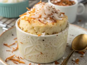 Vanilla Coconut Cottage Cheese Mug Cake