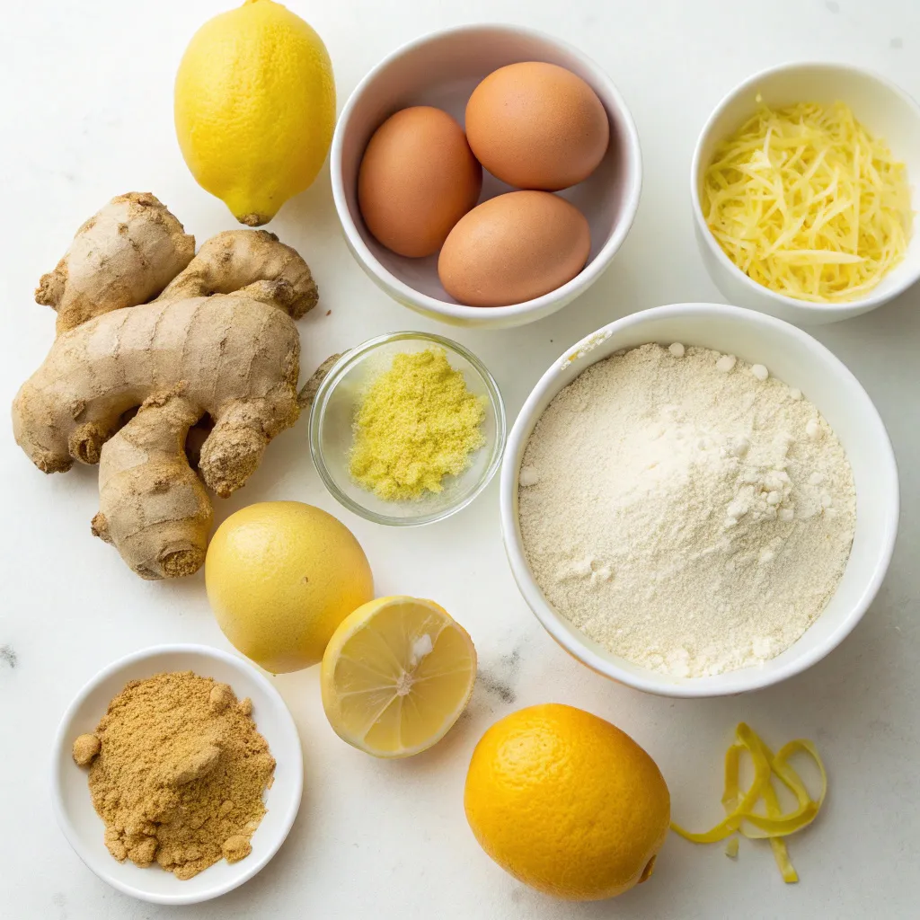 Zesty Lemon Ginger Cake (No Flour)