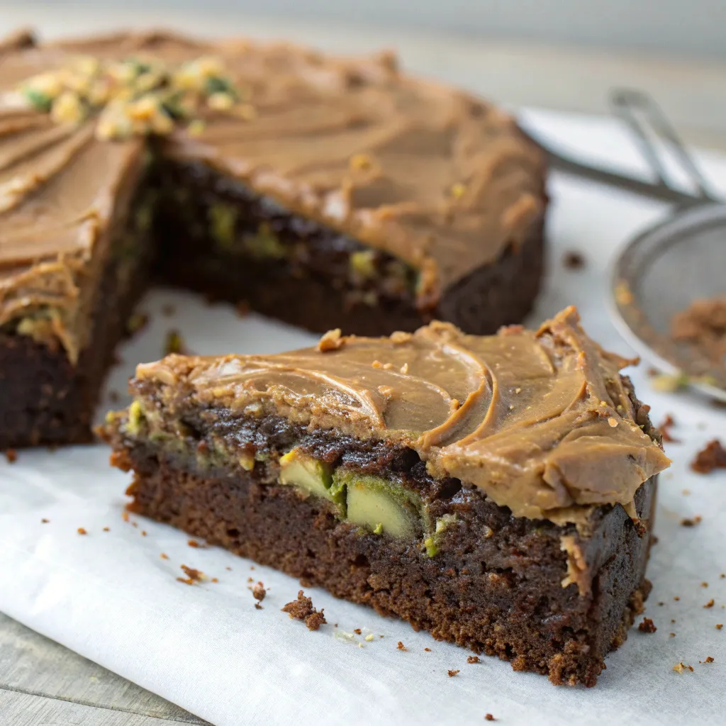 Flourless Chocolate Zucchini Cake with Peanut Butter