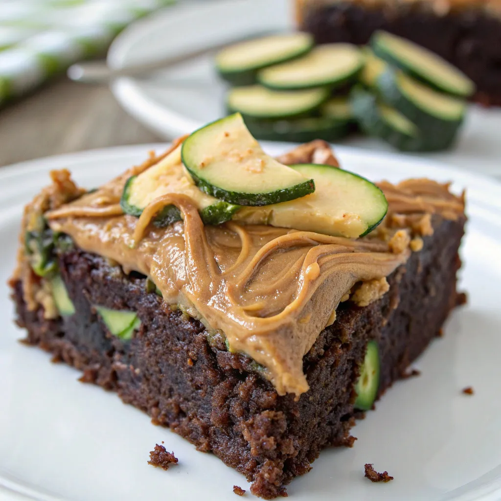 Flourless Chocolate Zucchini Cake with Peanut Butter