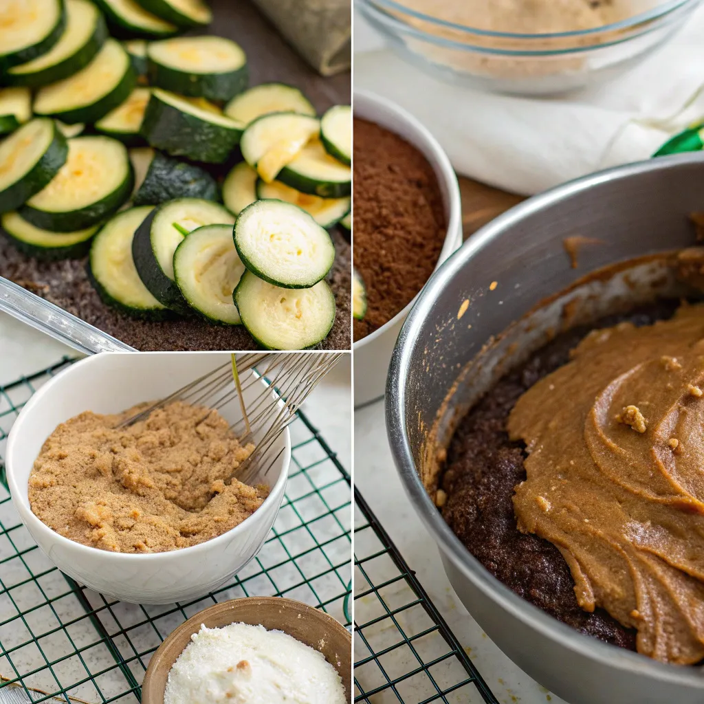 Flourless Chocolate Zucchini Cake with Peanut Butter
