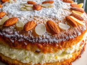 Almond Mascarpone Torte – Elegant Layers of Old-World Indulgence 🤍🌰
