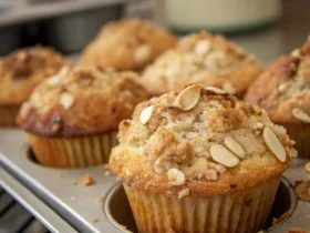 Almond Ricotta Streusel Muffins