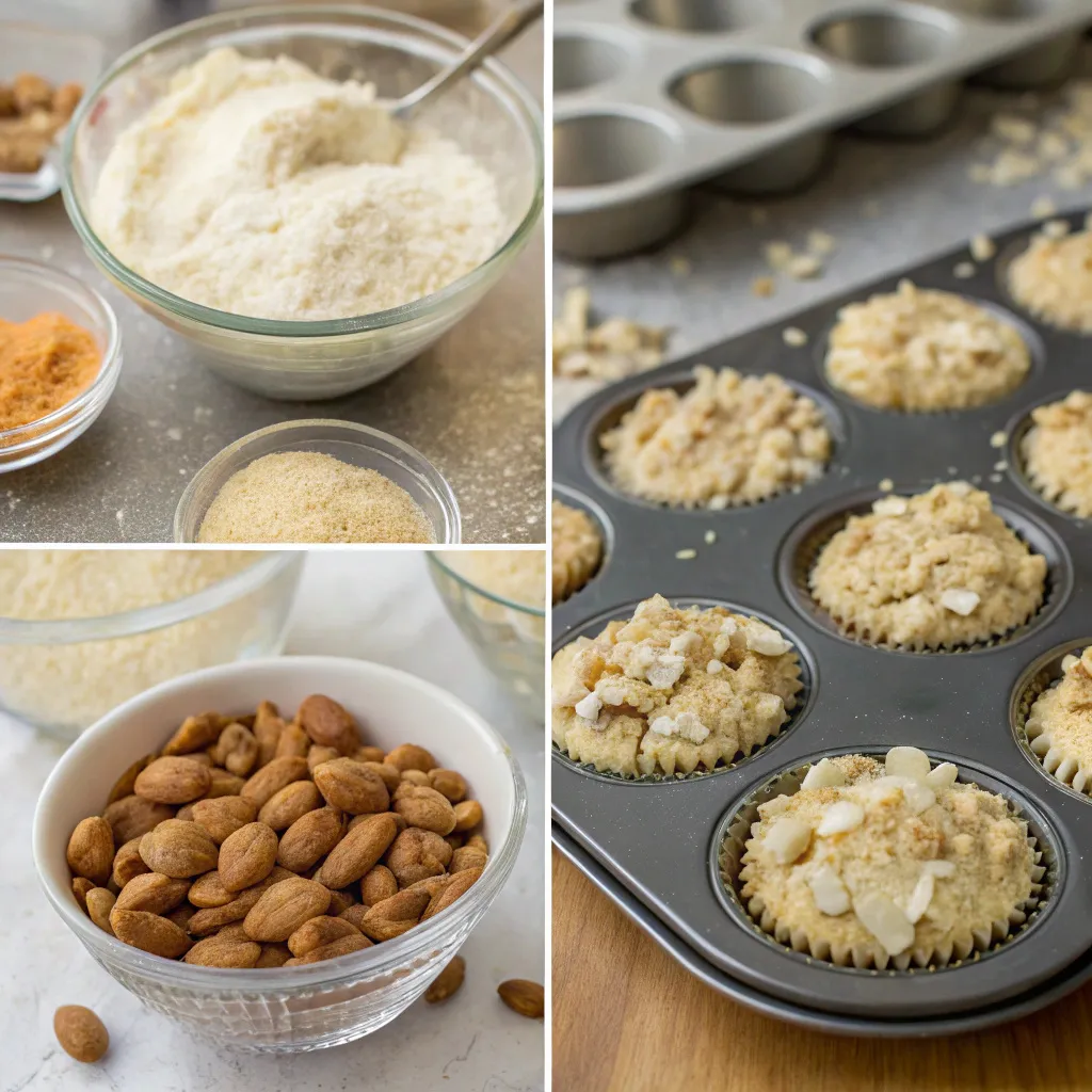Almond Ricotta Streusel Muffins