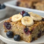 Banana Blueberry Baked Oatmeal