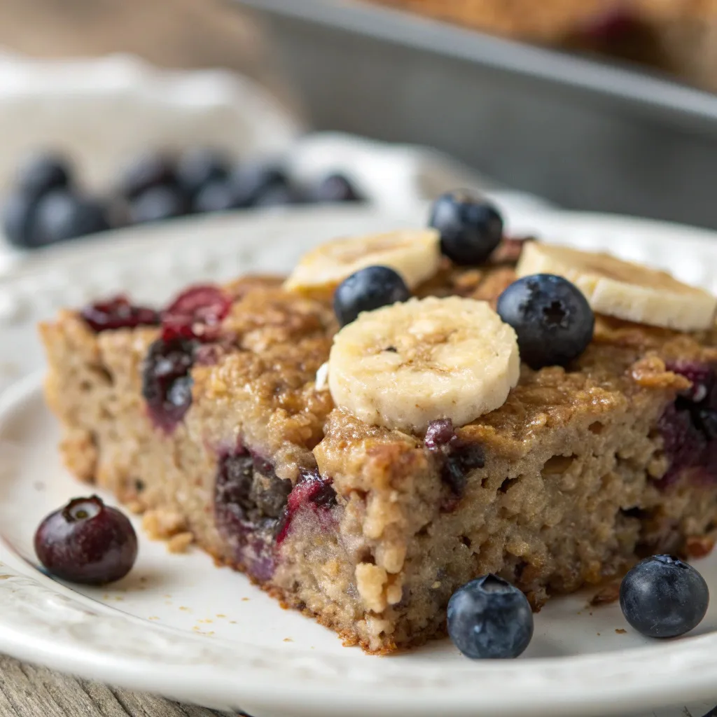 Banana Blueberry Baked Oatmeal