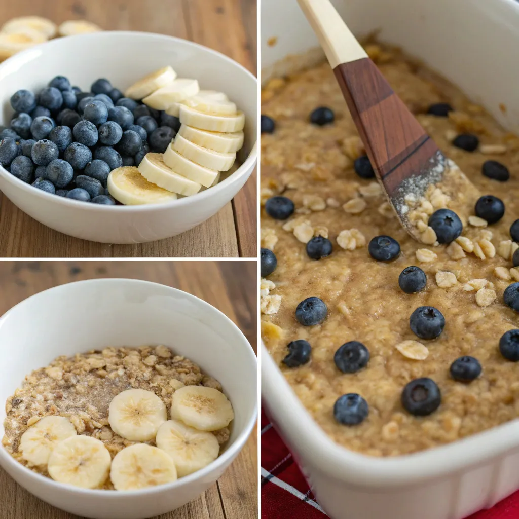 Banana Blueberry Baked Oatmeal