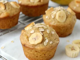 Banana Oat Cottage Cheese Mini Muffins