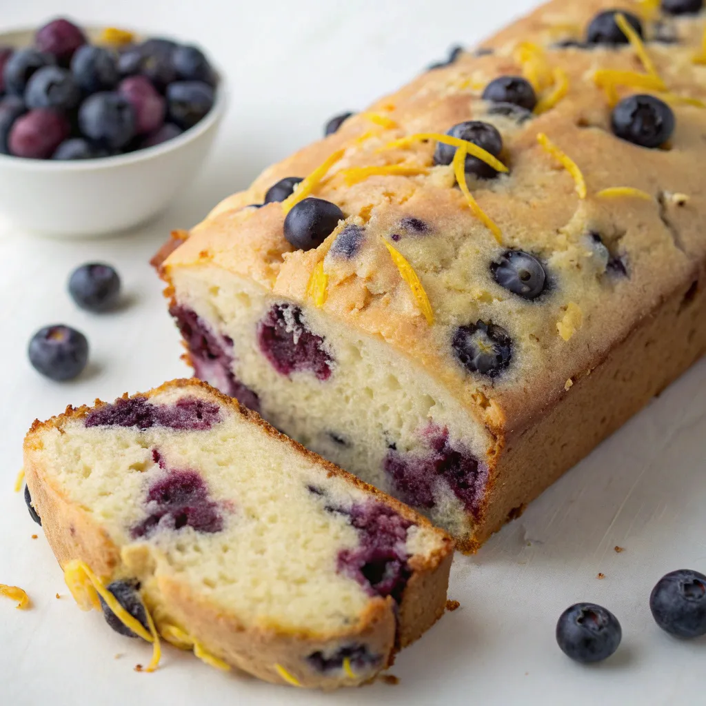 Blueberry Lemon Cottage Cheese Loaf