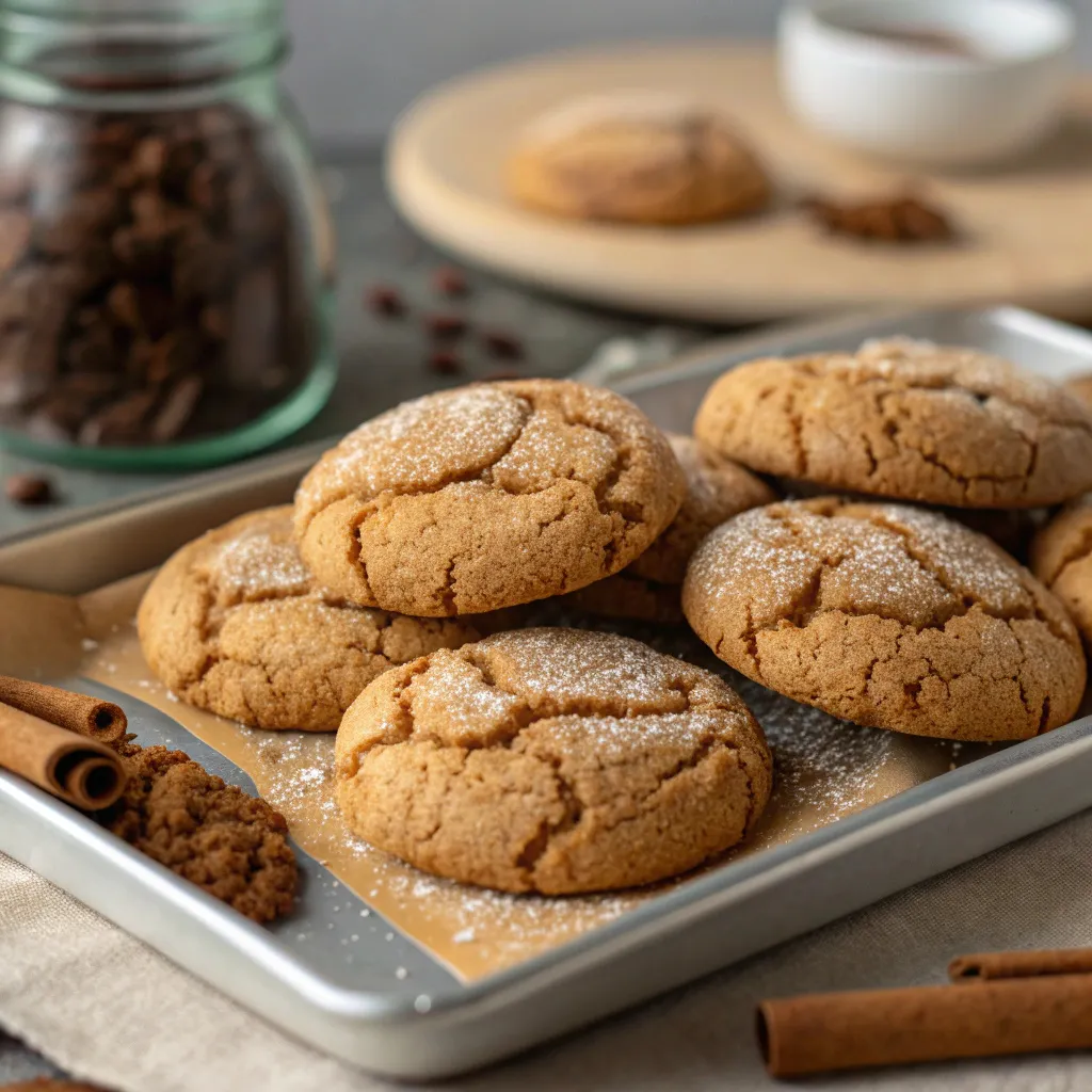 Cinnamon Coffee Crinkles for Your Cookie Tray