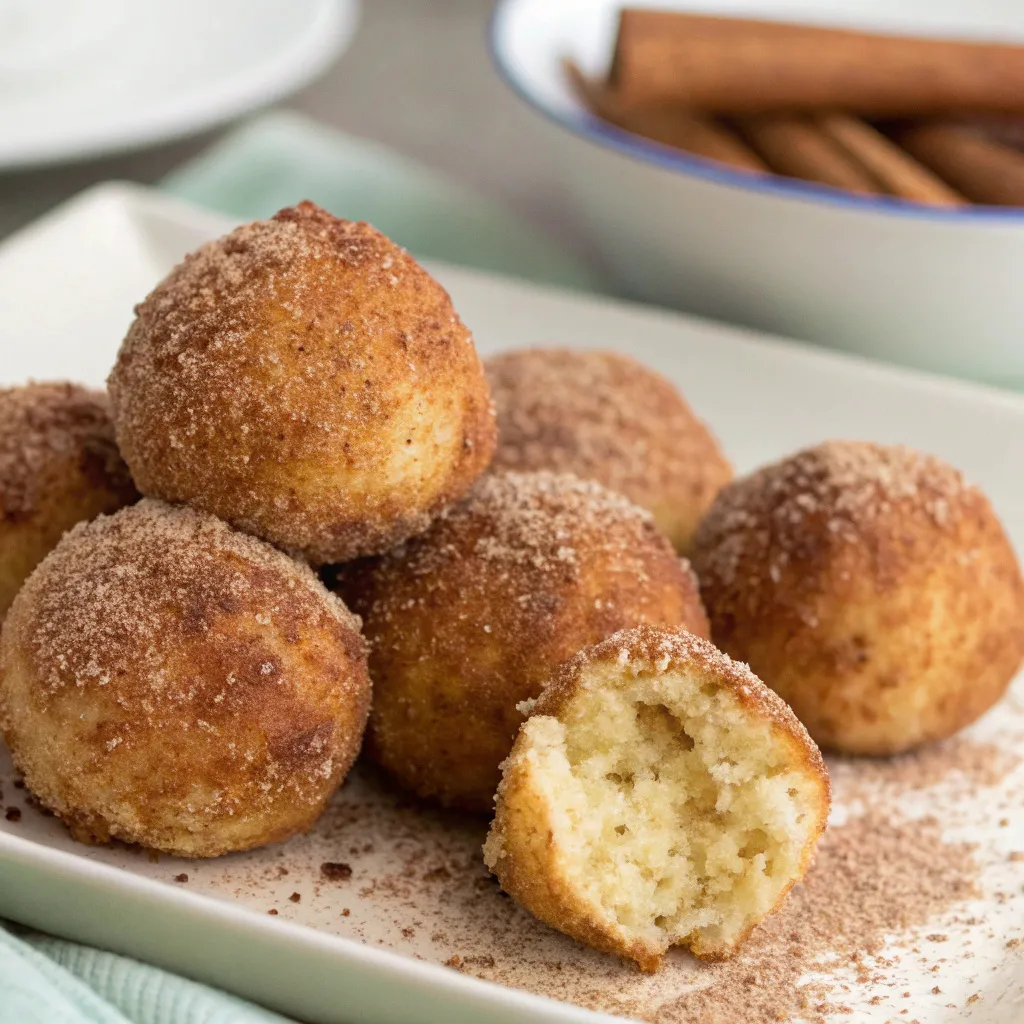 Cinnamon Cottage Cheese Donut Holes