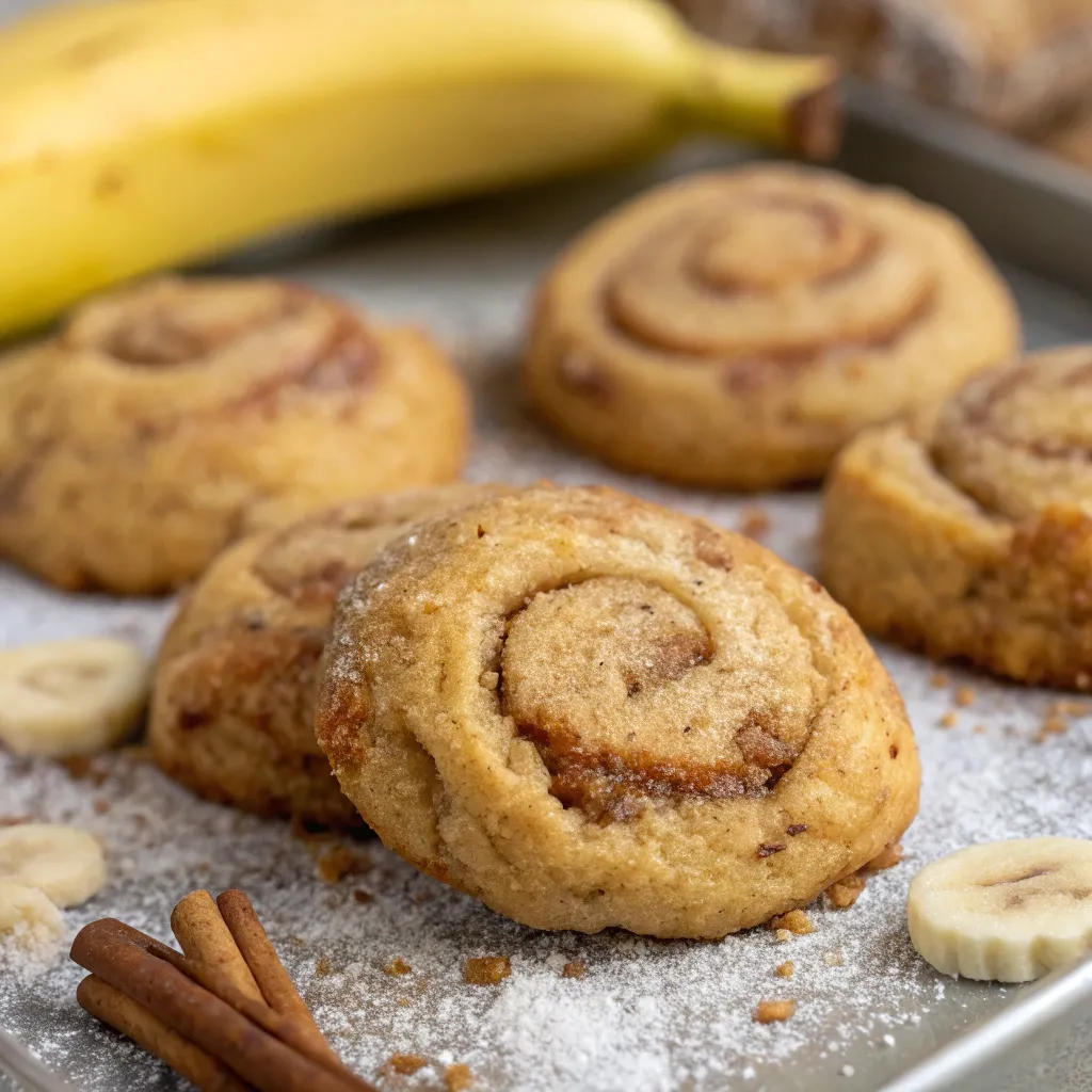Cinnamon Swirl Banana Bread Cookies