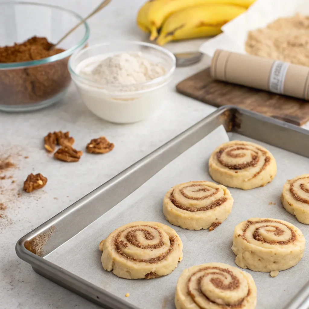 Cinnamon Swirl Banana Bread Cookies
