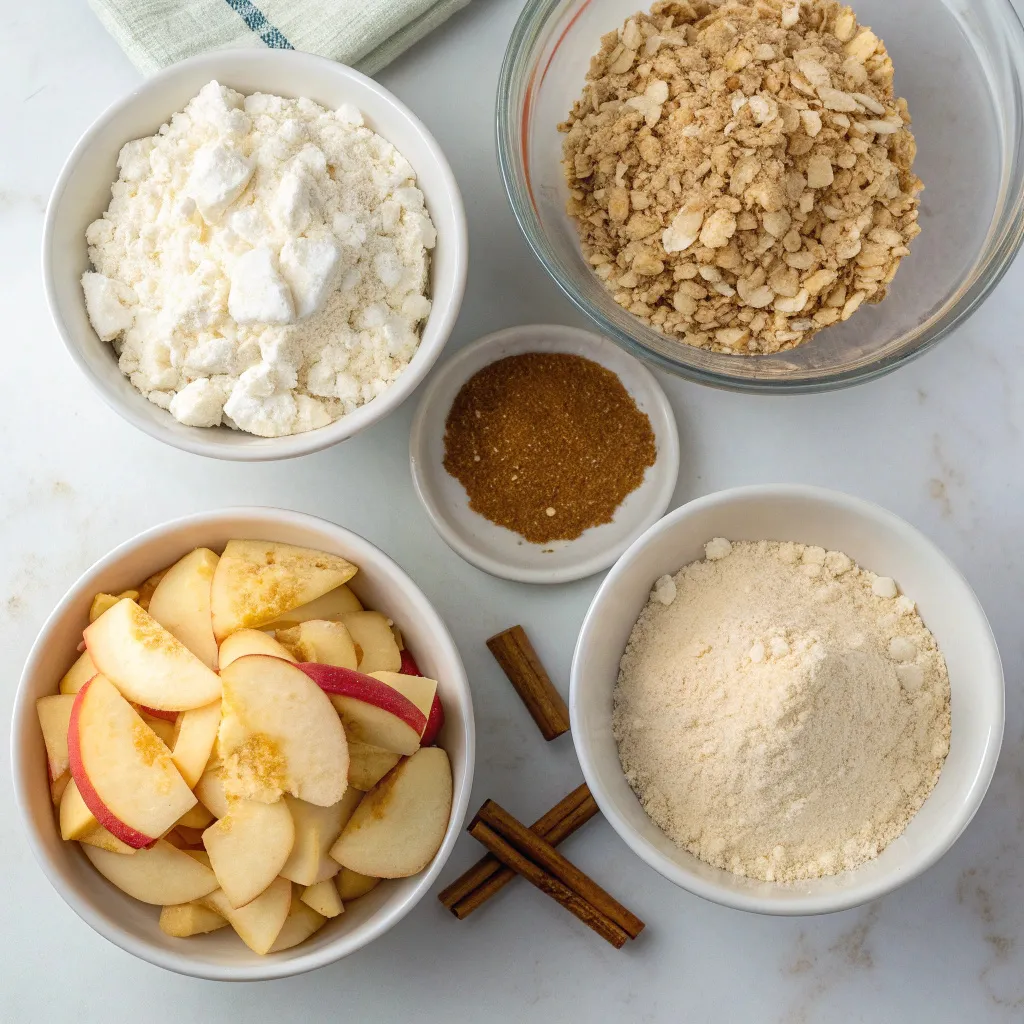 Cottage Cheese Apple Crumble Muffins