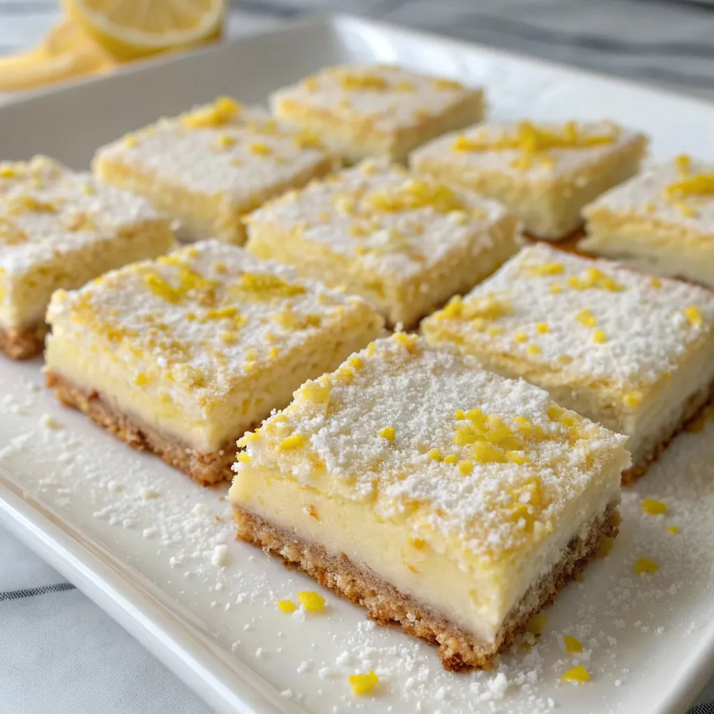 Cottage Cheese Lemon Cheesecake Bars