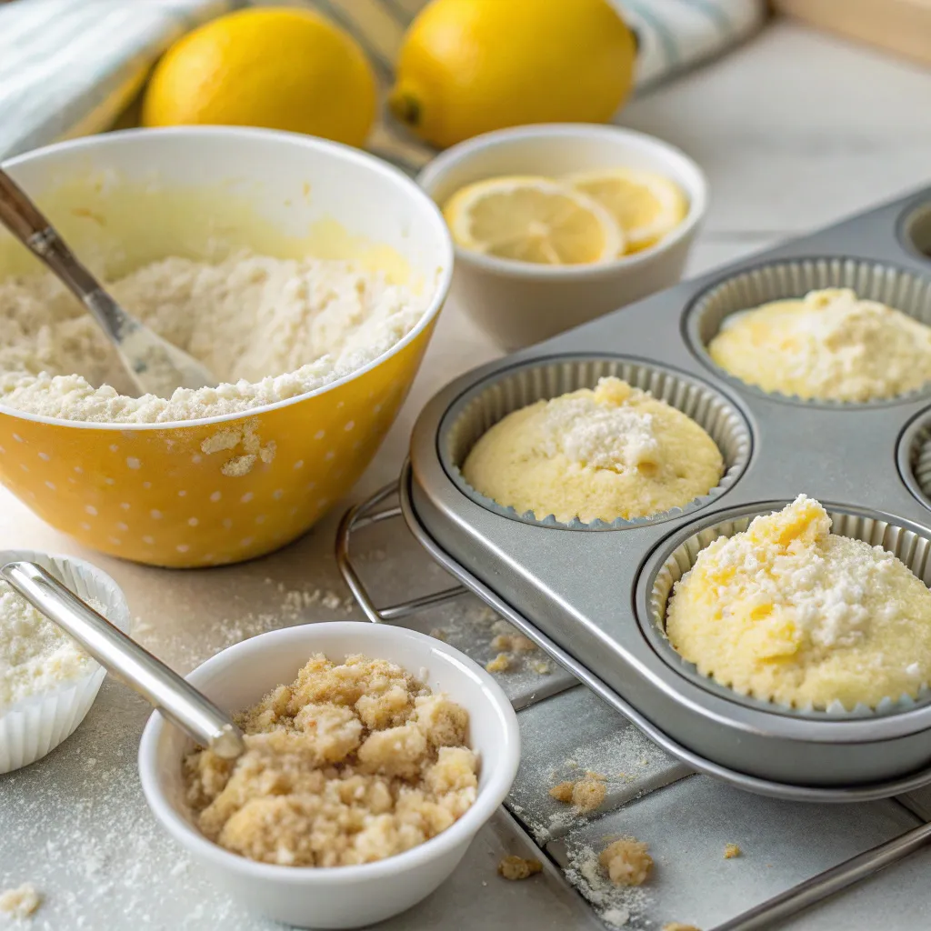 Cottage Cheese Lemon Yogurt Coffee Cake Muffins