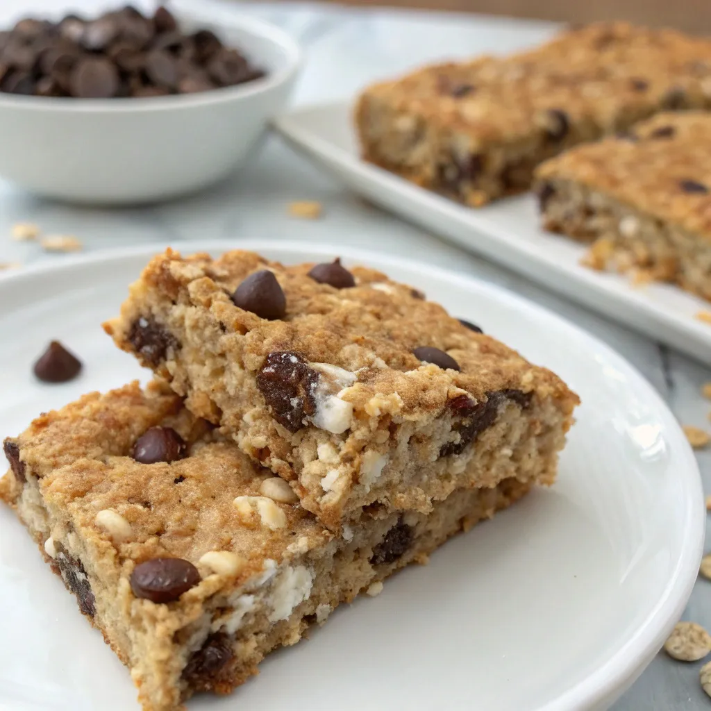 Cottage Cheese Oatmeal Chocolate Chip Breakfast Bars