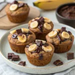 Dark Chocolate Peanut Butter Greek Yogurt Banana Muffin Bites That Will Steal Your Heart