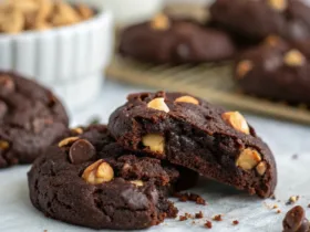 Dark Chocolate Peanut Butter Greek Yogurt Brownie Cookies