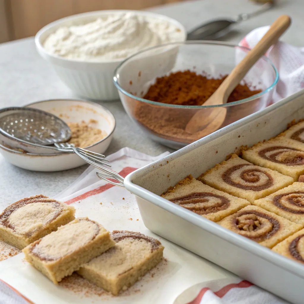 Flourless Cinnamon Roll Bars