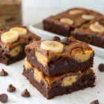 Greek Yogurt Chocolate Peanut Butter Banana Brownie Bars