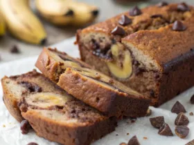 Chocolate Banana Bread with Gooey Centers