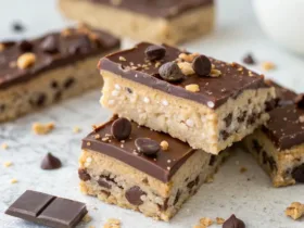 Healthy No-Bake Peanut Butter Greek Yogurt Crunchy Rice Bars