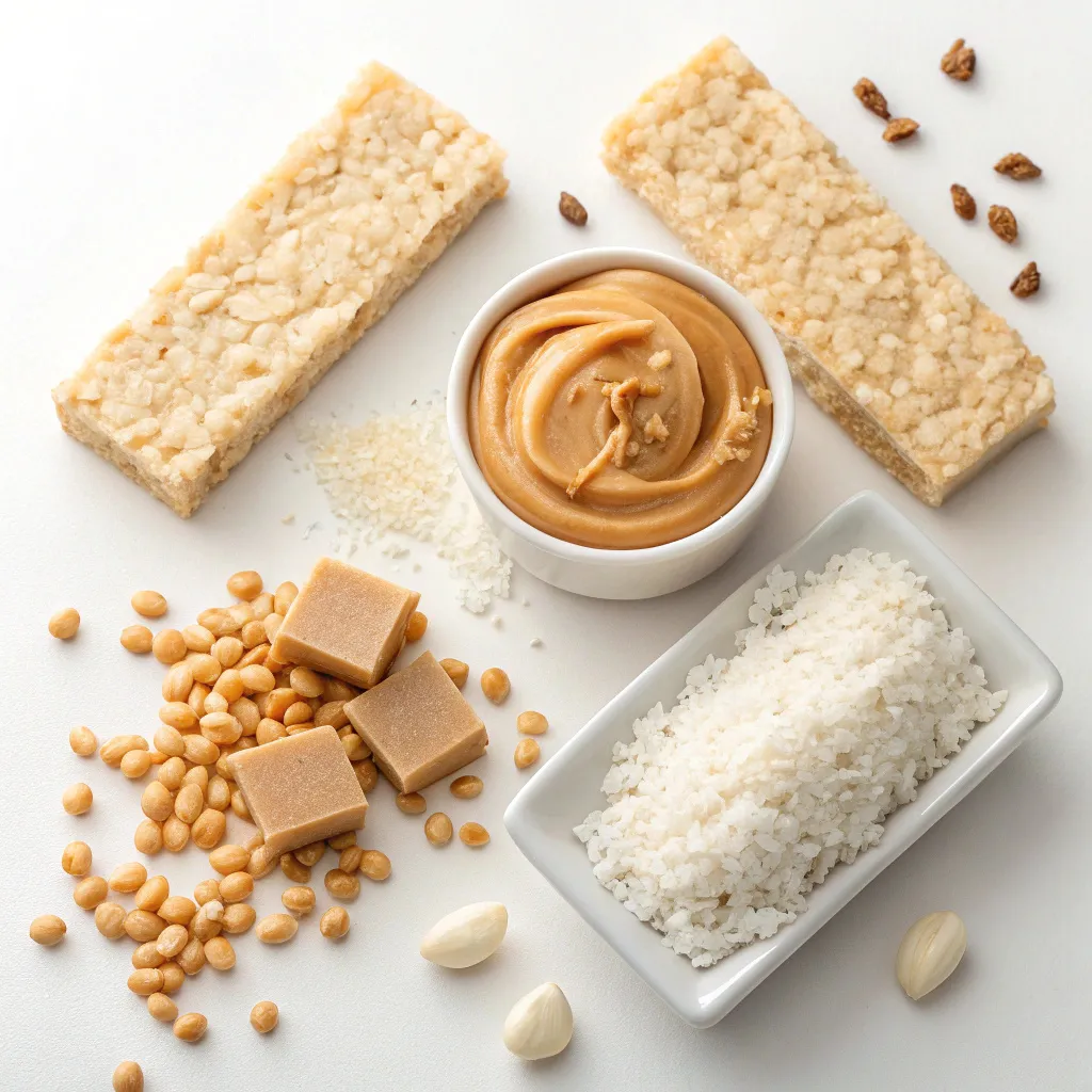 Healthy No-Bake Peanut Butter Greek Yogurt Crunchy Rice Bars