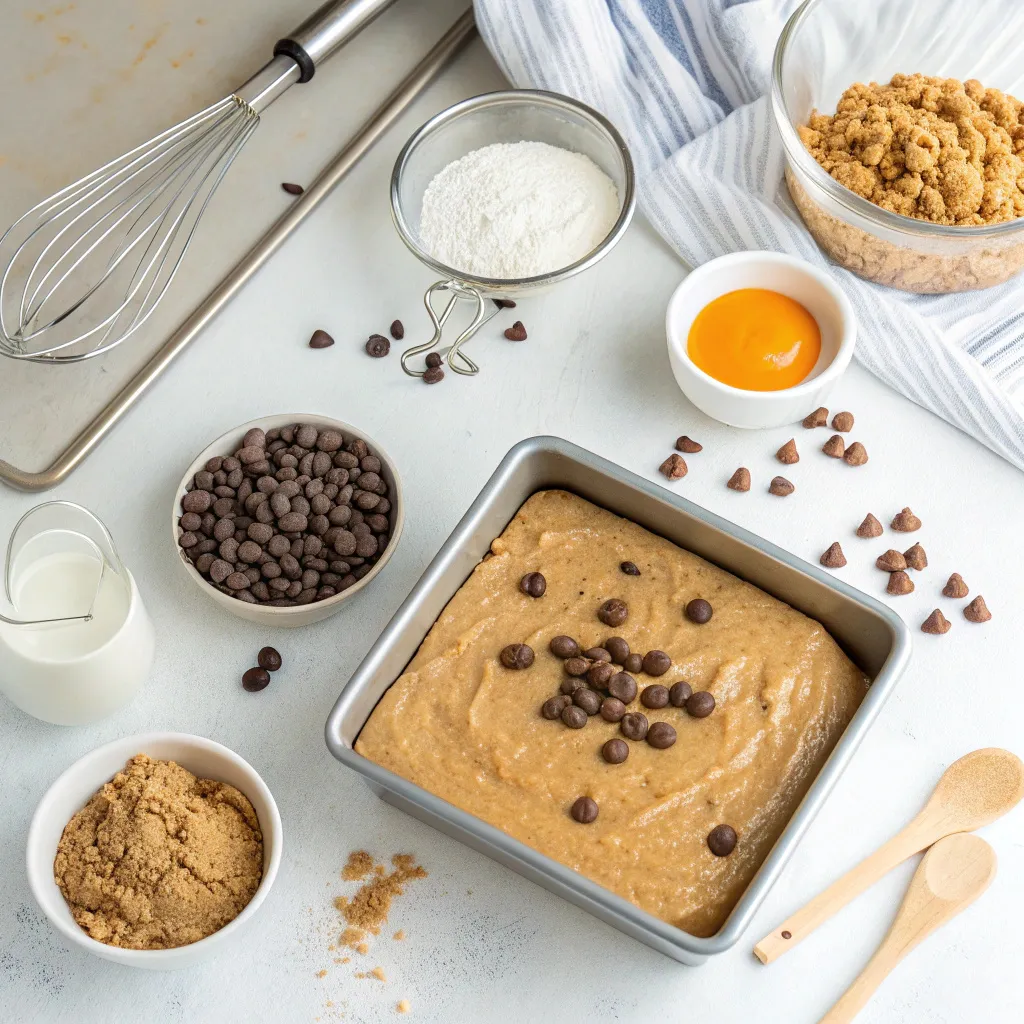 Healthy Peanut Butter Greek Yogurt Chocolate Chip Blondie Bars
