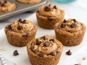 Healthy Peanut Butter Greek Yogurt Chocolate Oatmeal Cookie Cups