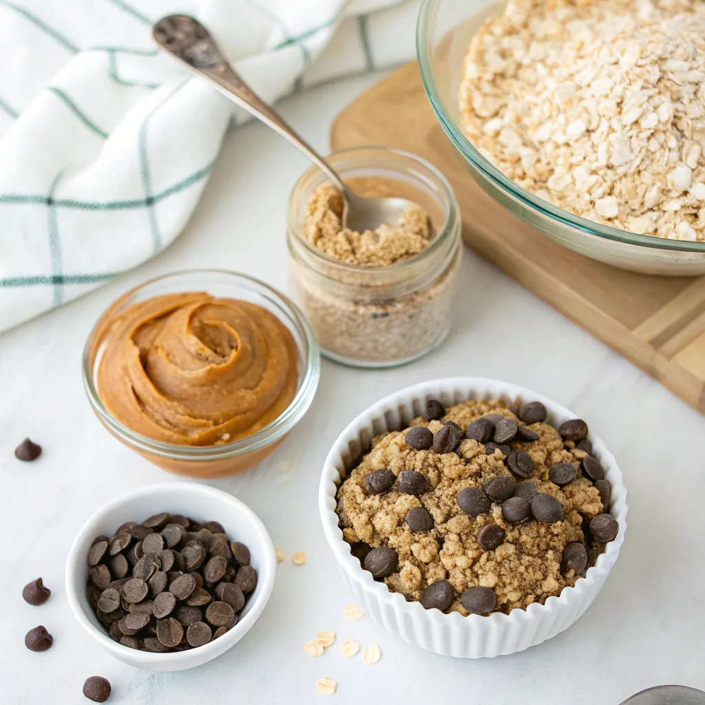 Healthy Peanut Butter Greek Yogurt Chocolate Oatmeal Cookie Cups