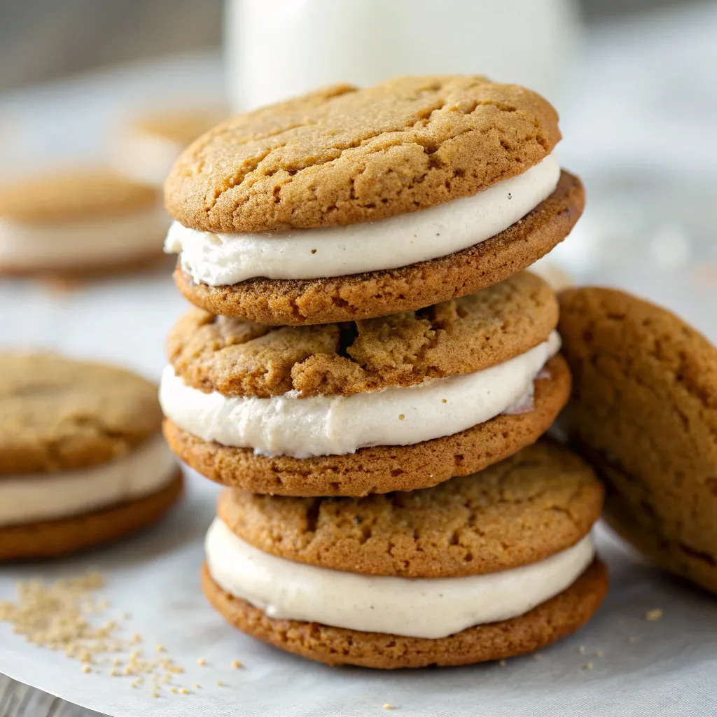 Ginger Molasses Sandwich Cookies