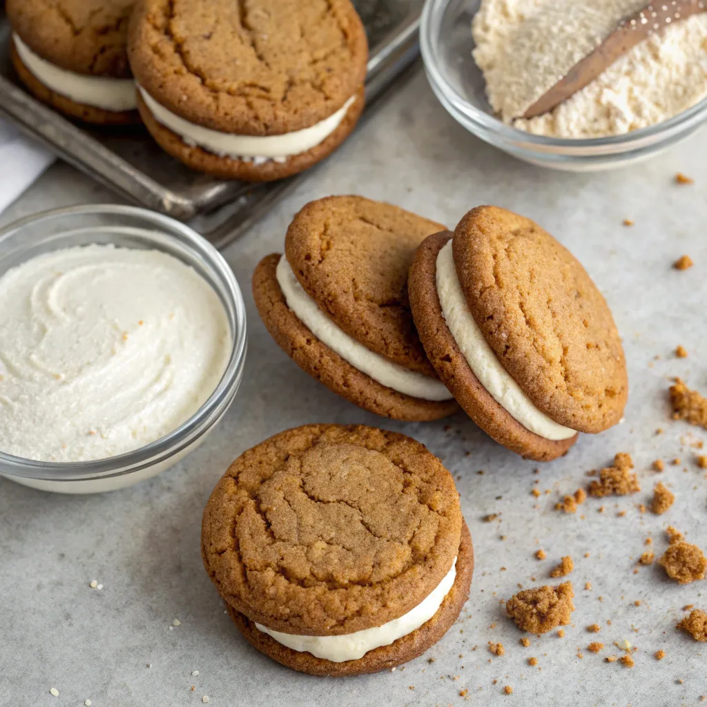 Ginger Molasses Sandwich Cookies