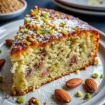 step by step preparation of Italian Pistachio Ricotta Cream Cake