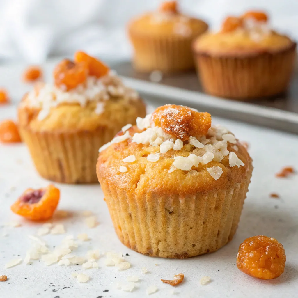 Keto Cloudberry Coconut Muffins