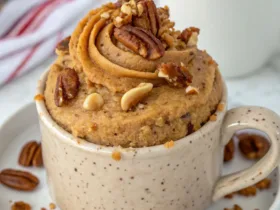 Keto Peanut Butter Pecan Mug Cake