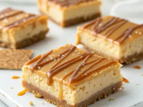Irresistibly Decadent Keto Salted Caramel Cheesecake Bars